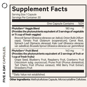 Bouteille Codeage Instantfood Five A Day avec capsules