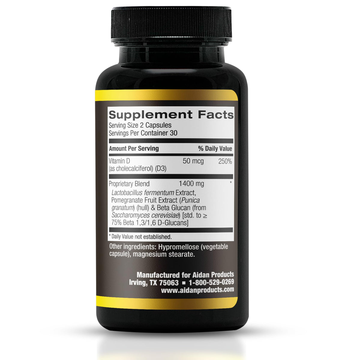 Bouteille d'Aidan Products Compléments Alimentaires Stem-Kine avec capsules