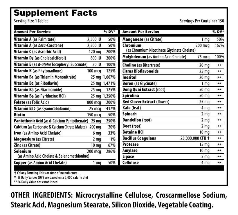 Bouteille d'Amazing Nutrition Multivitamine Femme avec étiquette