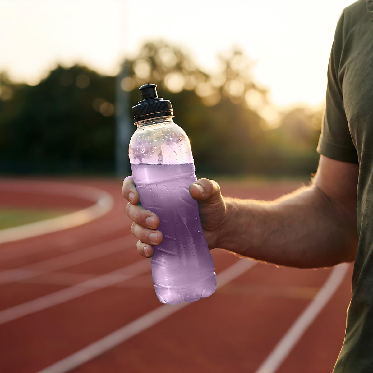 Bouteille d'eau avec ANS Performance Quench EAA 500g à côté