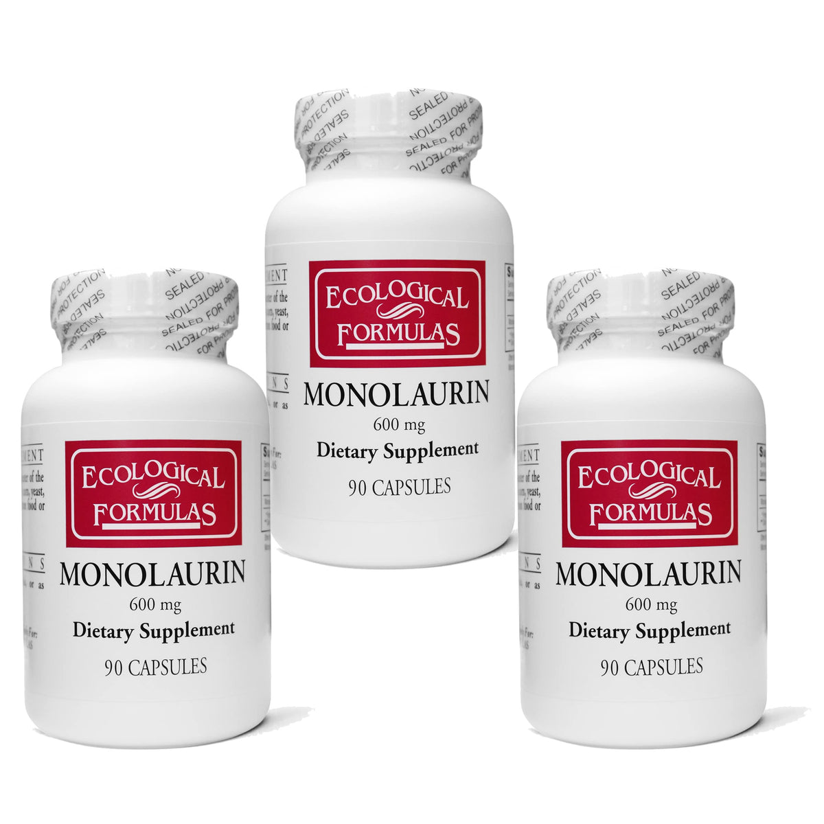 Bouteille d'Ecological Formulas Monolaurin 600 mg vue de face