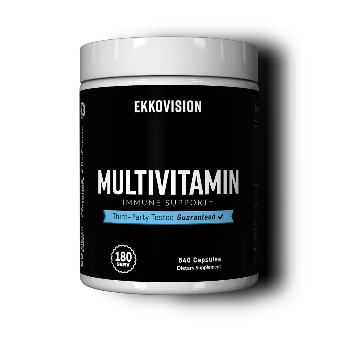 Bouteille d'Ekkovision Multivitamine Végétale 540 capsules vue de face