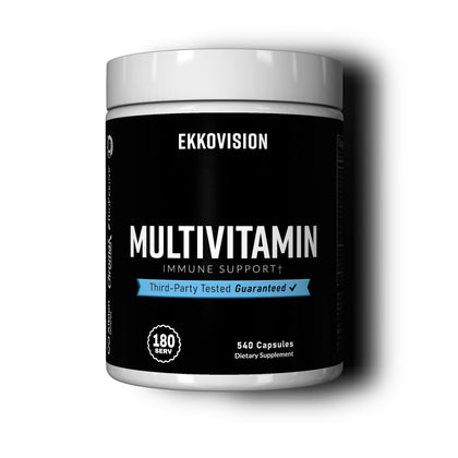 Bouteille d'Ekkovision Multivitamine Végétale 540 capsules vue de face