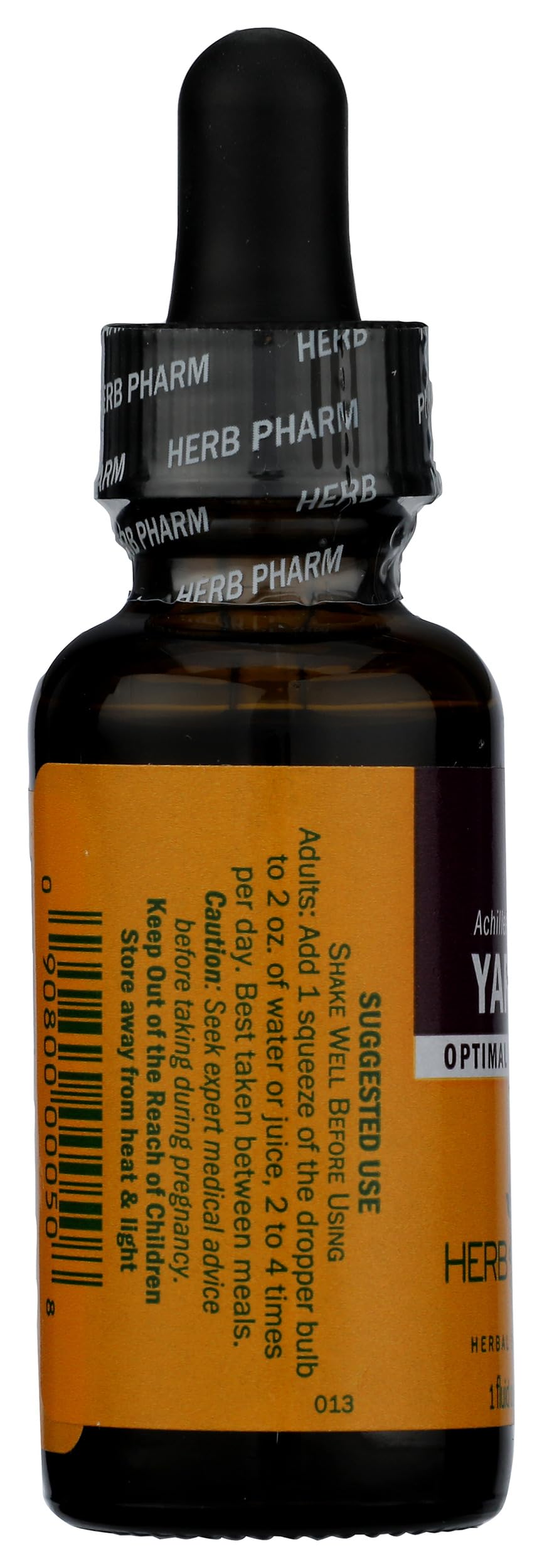 Bouteille d'extrait d'Achillée d'Herb Pharm sur fond neutre