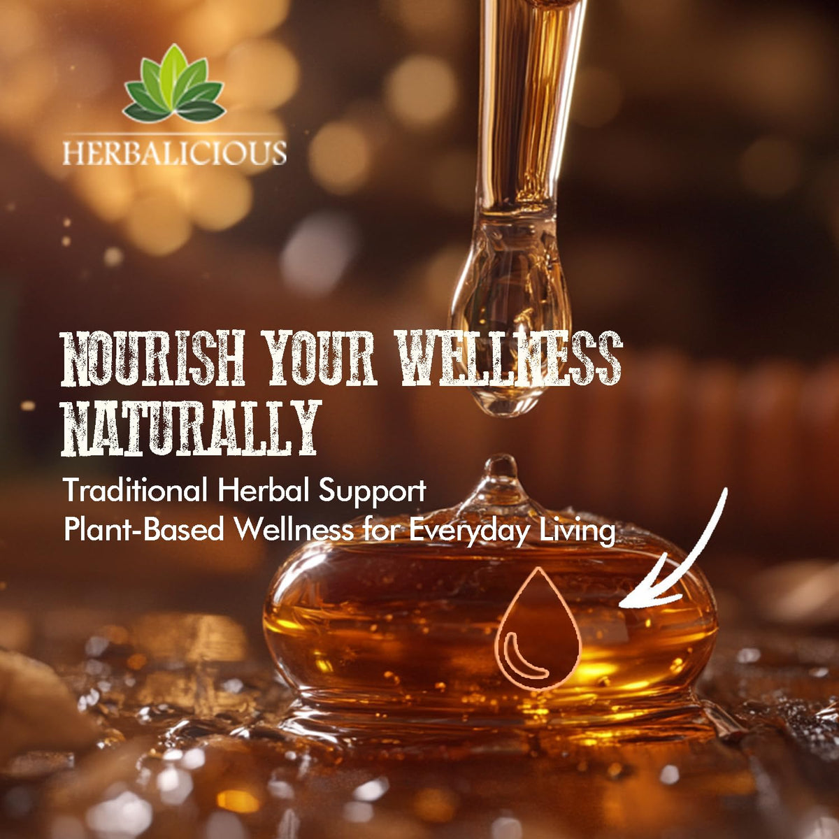 Bouteille d'extrait de réglisse bio HERBALICIOUS sur une table
