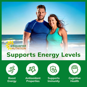 Bouteille d'extrait de thé vert aSquared Nutrition ouverte avec capsules