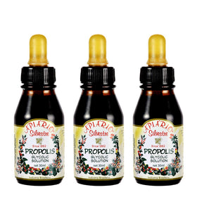 Bouteille d'extrait liquide de propolis verte brésilienne Apiario Silvestre vue de face