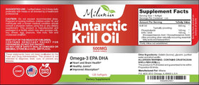 Bouteille d'huile de krill de l'Antarctique avec capsules