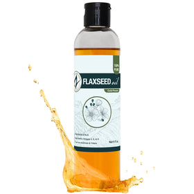 Bouteille d'huile de lin Zatural 240ml vue de face