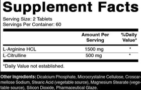 Bouteille d'Oxify Complexe L-Arginine L-Citrulline avec 120 tablettes