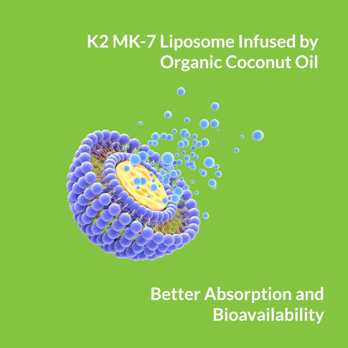 Bouteille d'UpNourish Vitamine K2 MK7 ouverte avec gélules visibles