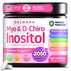Bouteille Dalnara Myo-Inositol & D-Chiro Inositol 120 capsules vue de face
