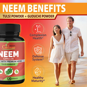 Bouteille de 120 gélules Neem Organic Cadane ouverte