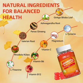 Bouteille de 120 gummies Ginkgo Biloba Babivek ouverte