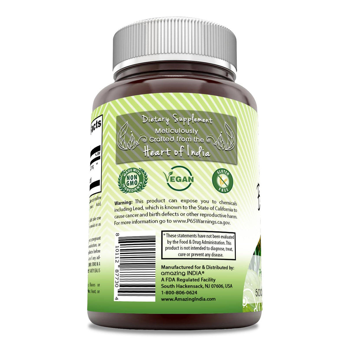Bouteille de 120 Tablettes de Bromélaïne Amazing India 500 Mg