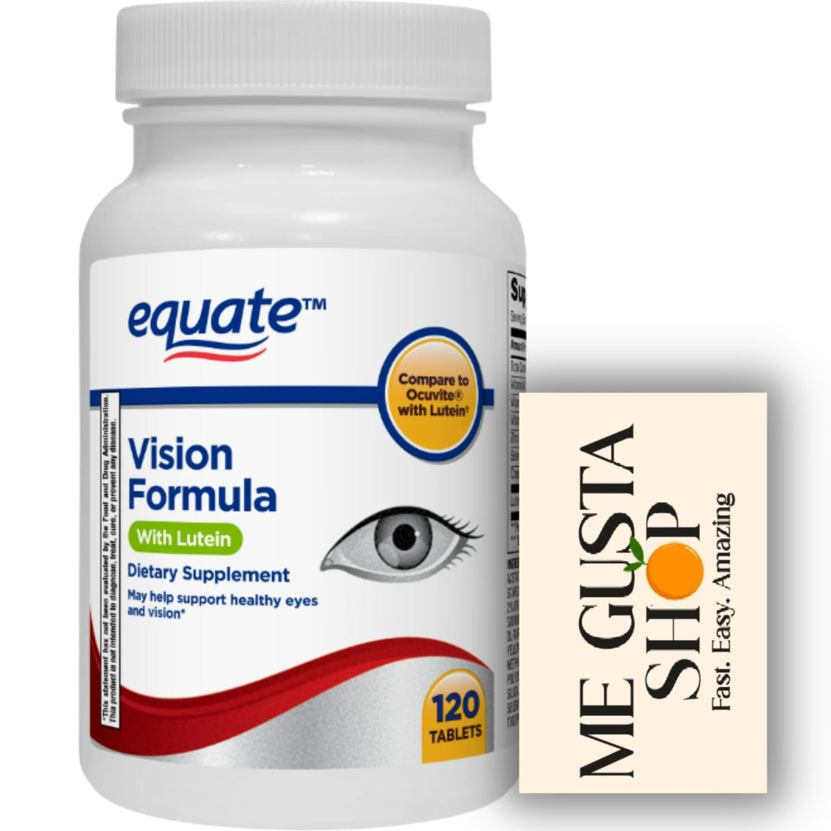 Bouteille de 120 tablettes ME GUSTA SHOP Complément Vision Lutein