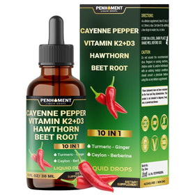 Bouteille de 30 ml de complément liquide Penhoment Piment de Cayenne