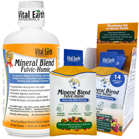 Bouteille de 32 oz de mélanger minéral fulvic-humique Vital Earth Minerals