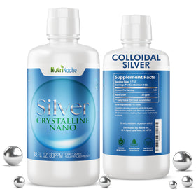 Bouteille de 32 oz de NutriNoche Colloidal Silver avec étiquette