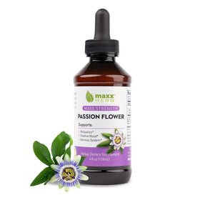 Bouteille de 4 oz d'extrait de fleurs de passion Maxx Herb vue de face