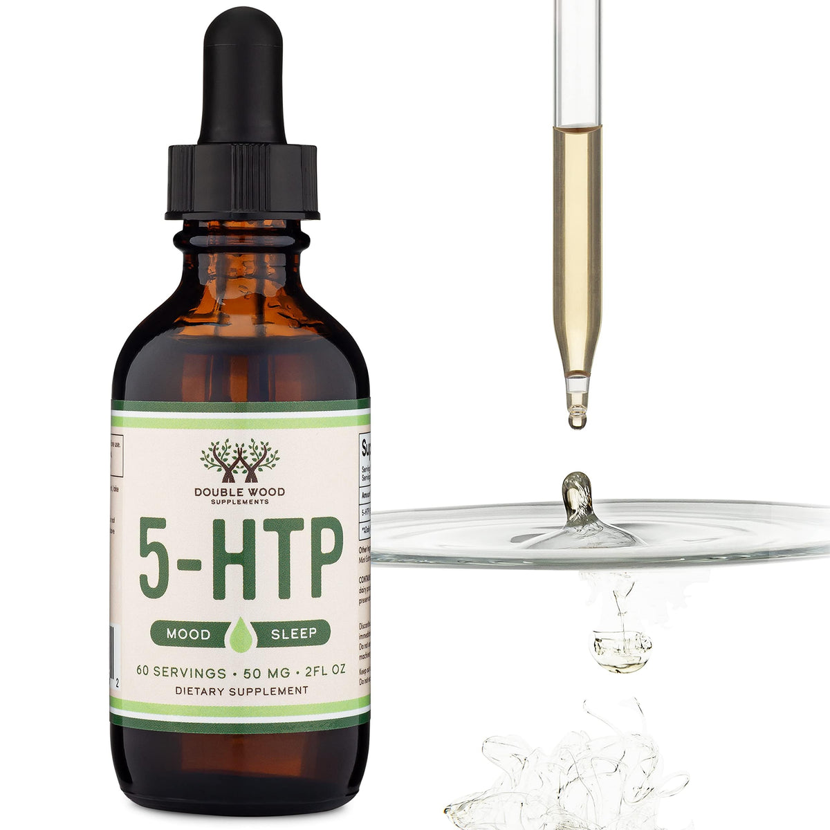 Bouteille de 5-HTP Double Wood avec étiquette