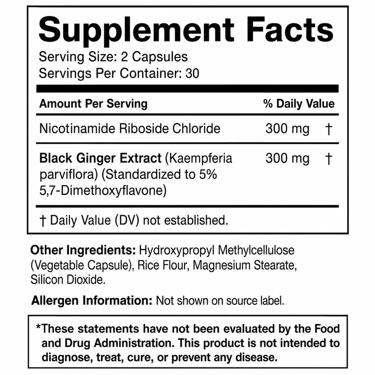 Bouteille de 60 capsules de Complexe de Gingembre Noir sur une table en bois