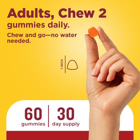 Bouteille de 60 gummies CoQ10 Nature Made ouverte
