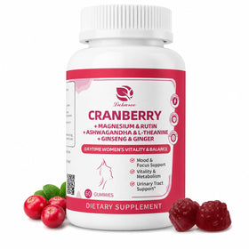 Bouteille de 60 gummies Cranberry Lukaree vue de face