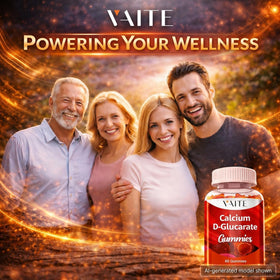 Bouteille de 60 gummies VAITE Calcium D-Glucarate ouverte