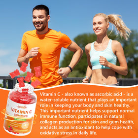 Bouteille de 60 gummies Vitamine C GGMMUU, étiquette