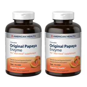 Bouteille de 600 comprimés à mâcher d'enzymes de papaye American Health