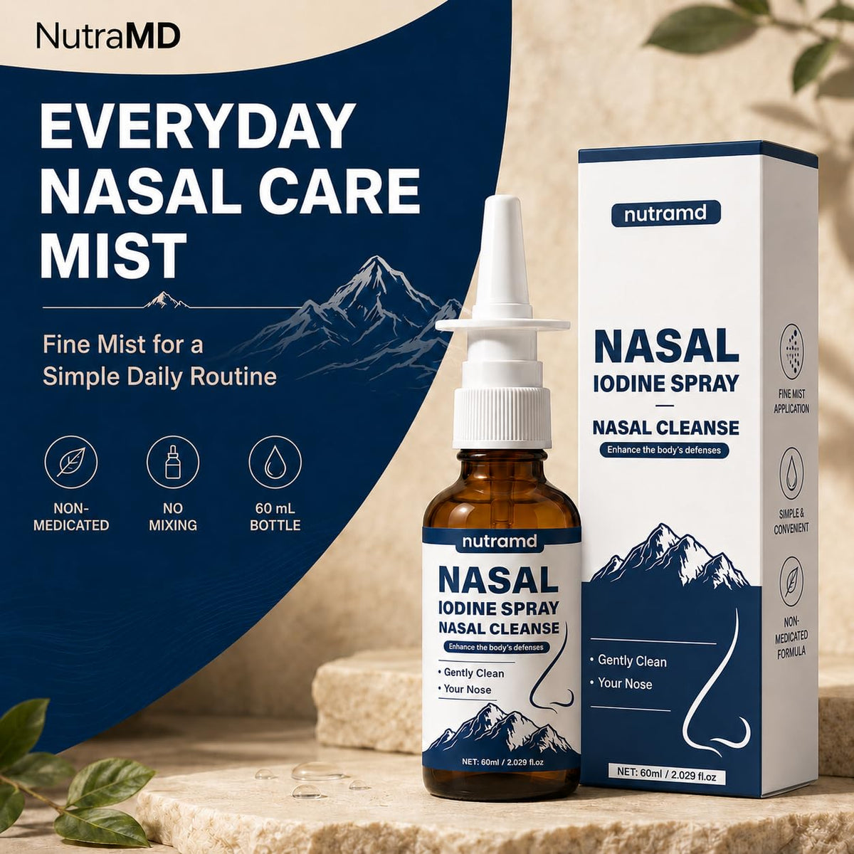 Bouteille de 60ml du Spray Nasal LANZF avec étiquette visible