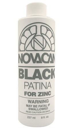 Bouteille de 8oz de patine noire Black Patina pour zinc, vue de face