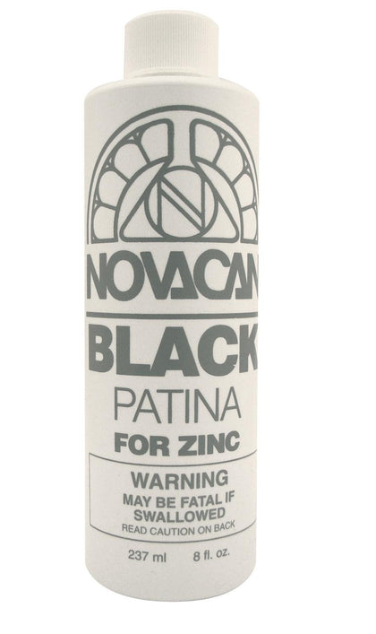 Bouteille de 8oz de patine noire Black Patina pour zinc, vue de face