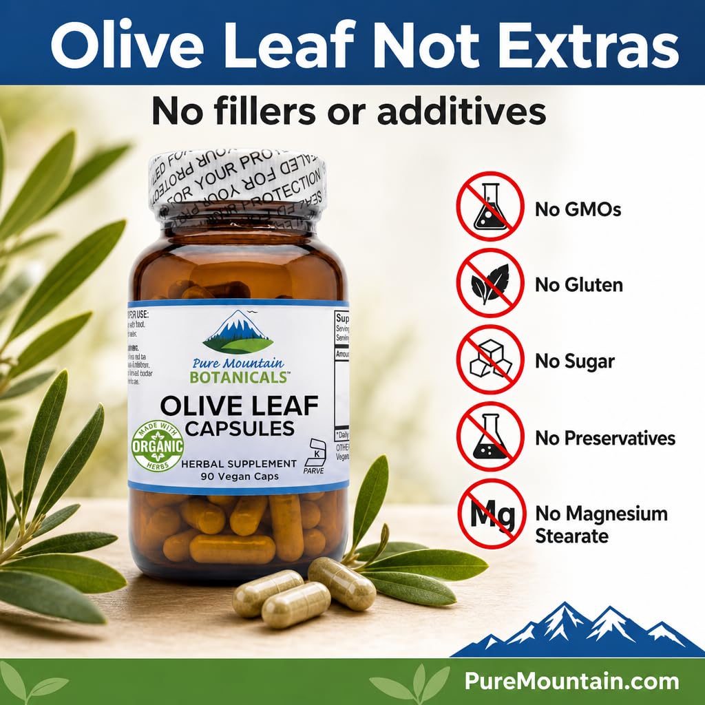 Bouteille de 90 capsules d'extrait de feuille d'olivier 400mg