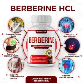 Bouteille de 90 capsules de Berbérine 1800mg DECENT NATURE