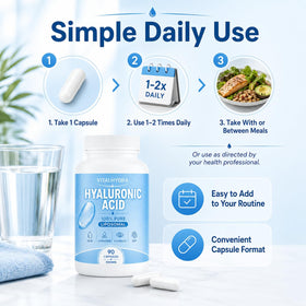 Bouteille de 90 capsules Vitalhydra sur fond neutre