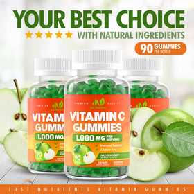 Bouteille de 90 gummies à la vitamine C Just Nutrients