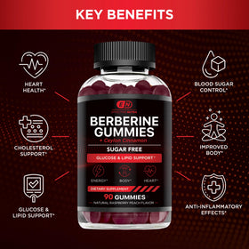 Bouteille de 90 gummies de Berbérine Effective Nutra, étiquette visible