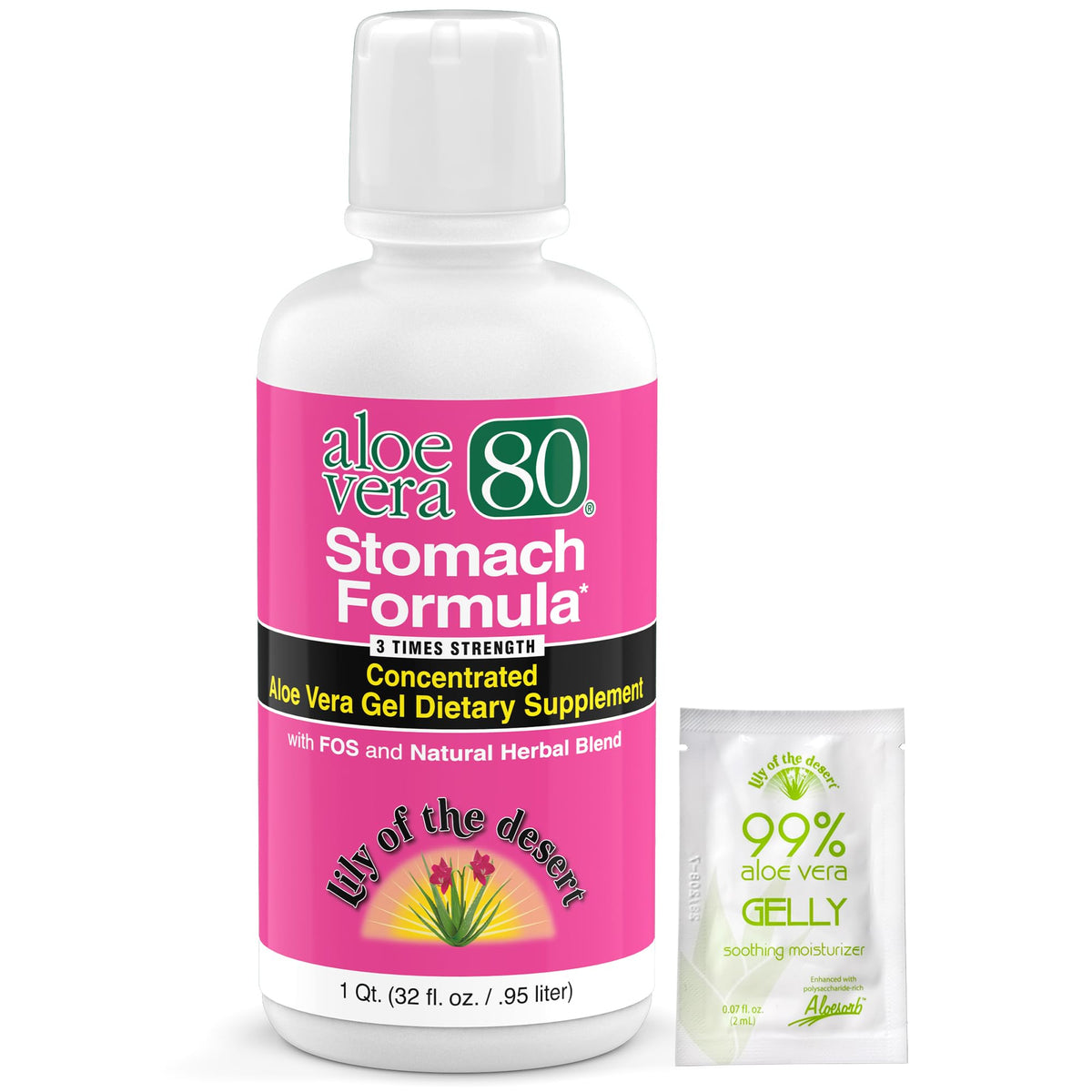 Bouteille de 946 ml de Lily Of The Desert Aloe Vera 80 Formule Stomacale