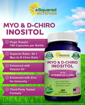 Bouteille de aSquared Nutrition avec Vitamine D3 et Zinc
