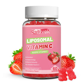 Bouteille de Babivek Gummies de Vitamine C Liposomale 1000mg, vue de face