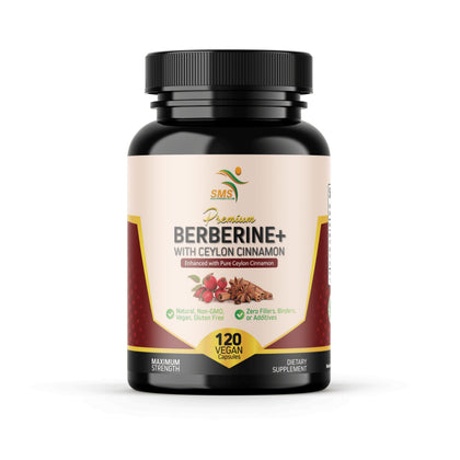 Bouteille de Berbérine HCl 1200mg avec Cannelle de Ceylan, vue de face
