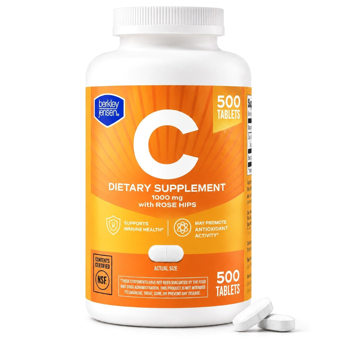 Bouteille de berkley jensen Vitamine C 1000mg avec 500 comprimés