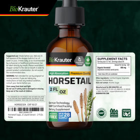 Bouteille de BIO KRAUTER Extrait de Prêle sur fond neutre