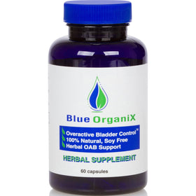 Bouteille de Blue Organix Contrôle de la Vessie 60 Capsules Végétariennes