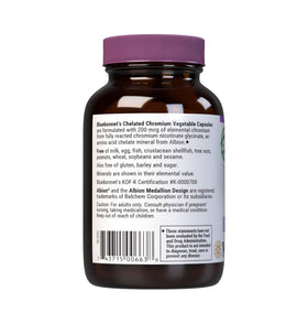 Bouteille de Bluebonnet Chrome Chélaté avec étiquette visible