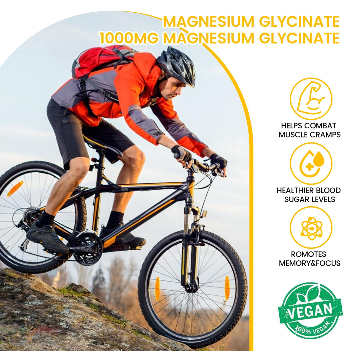Bouteille de bonbons de magnésium glycinate maxmedix ouverte