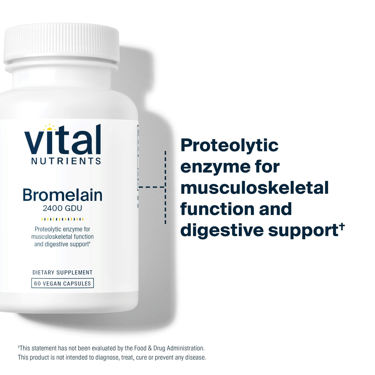 Bouteille de Bromélaïne avec une capsule ouverte à côté