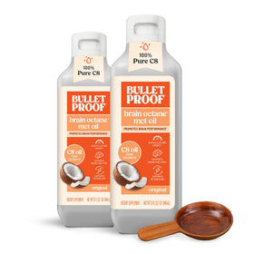 Bouteille de Bulletproof Brain Octane C8 Huile MCT 946 ml avant